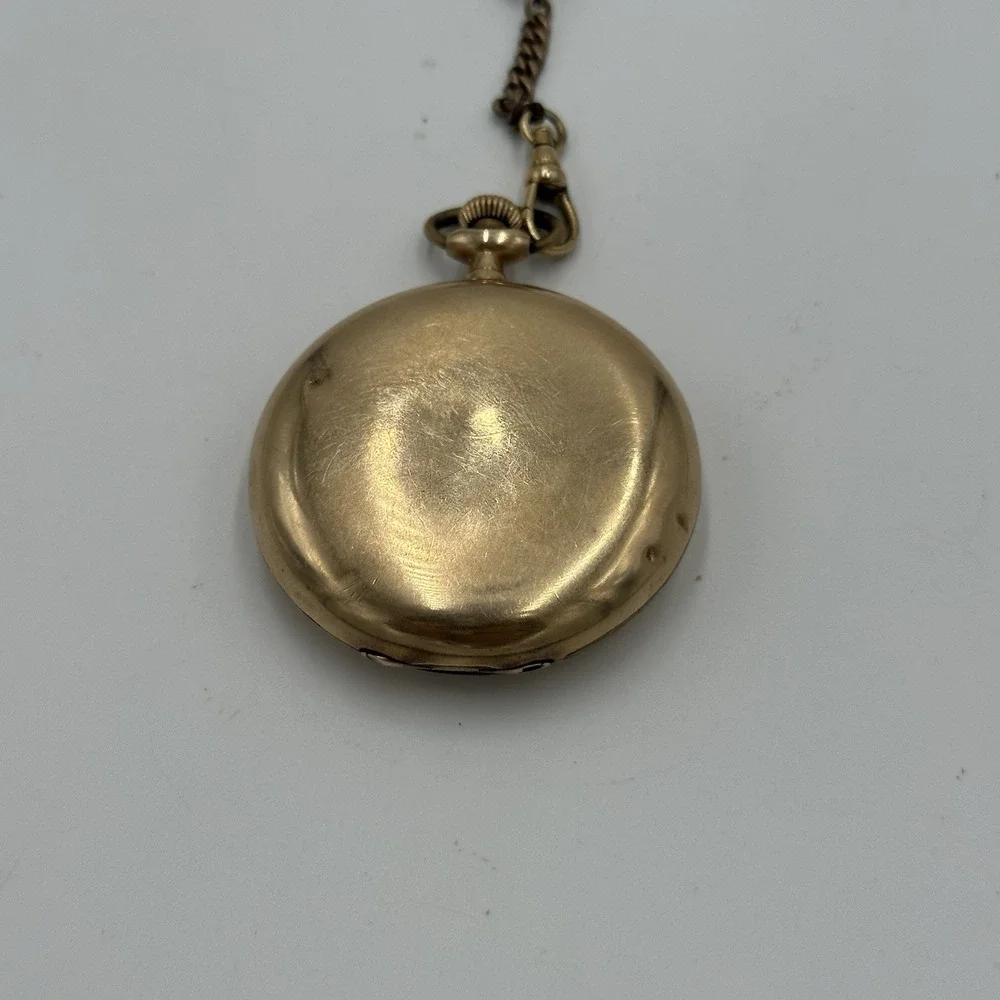 VTG 1915 Hamilton 956 Antique Pocket Watch 16s 17j Gold Filled Lancaster + Chain